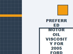 Recommended Motor Oil Viscosity for the Ford Rav4